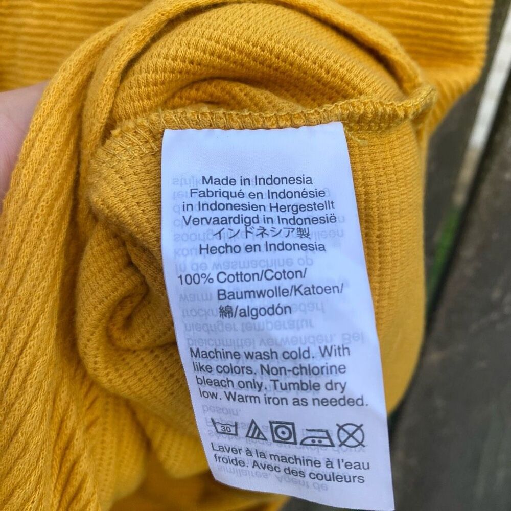 Madewell Texture & Thread Mustard Yellow Ribbed Tied Tank | L - Picture 3 of 5